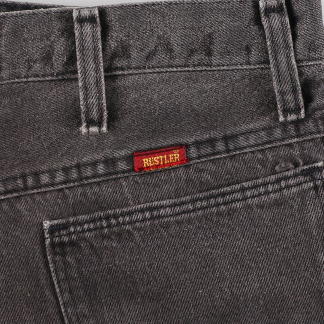 90'S Rustler Black Denim Straight Denim Pants Men's W34 Vintage /eaa473329