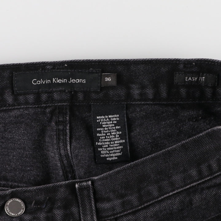 Calvin Klein JEANS Black denim straight denim pants for men, W36 equivalent / eaa473333