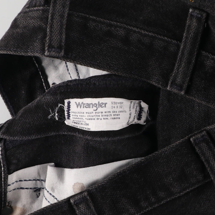 90'S Wrangler Black Denim Straight Denim Pants Made in USA Men's W34 Vintage /eaa473339