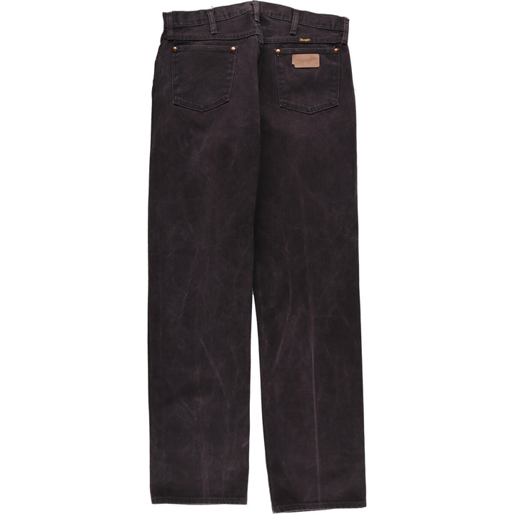 Vintage 90'S Wrangler black denim straight-leg jeans, made in the USA, men's size W36. cotton black type Vintage Second Hand