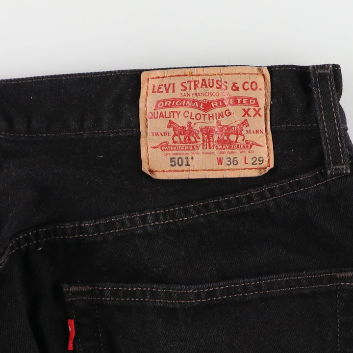 00'S Levi's 501-0660 Black Denim Straight Denim Pants Men's W36 / eaa473366