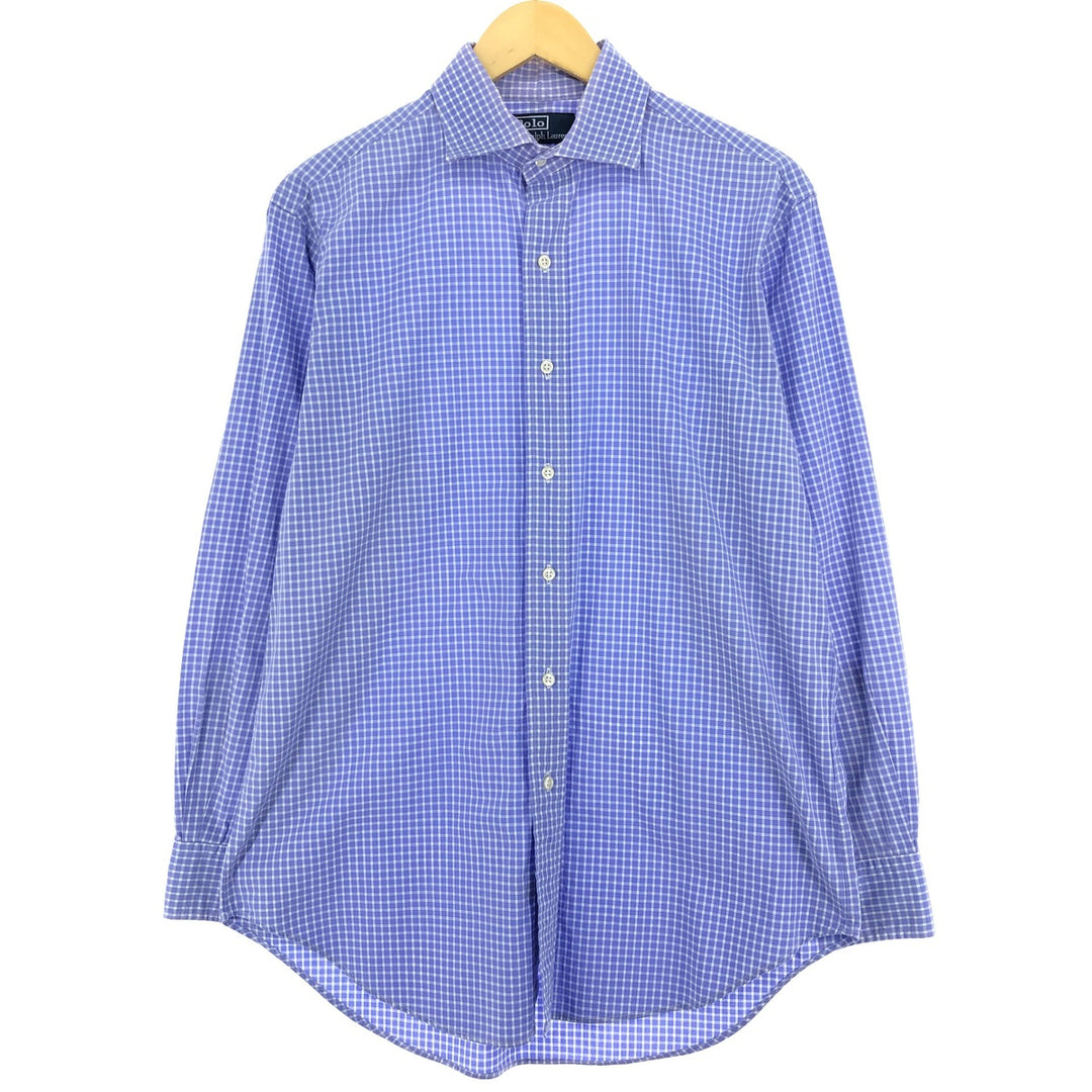 Ralph Lauren POLO by Ralph Lauren REGEND CLASSIC FIT long sleeve cotton check shirt, men's size M / eaa473375
