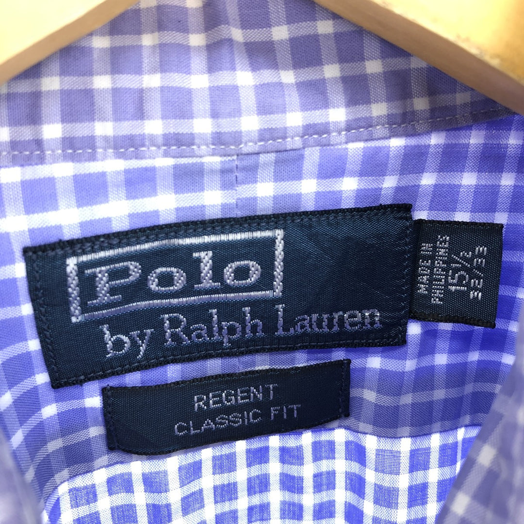 Ralph Lauren POLO by Ralph Lauren REGEND CLASSIC FIT long sleeve cotton check shirt, men's size M / eaa473375