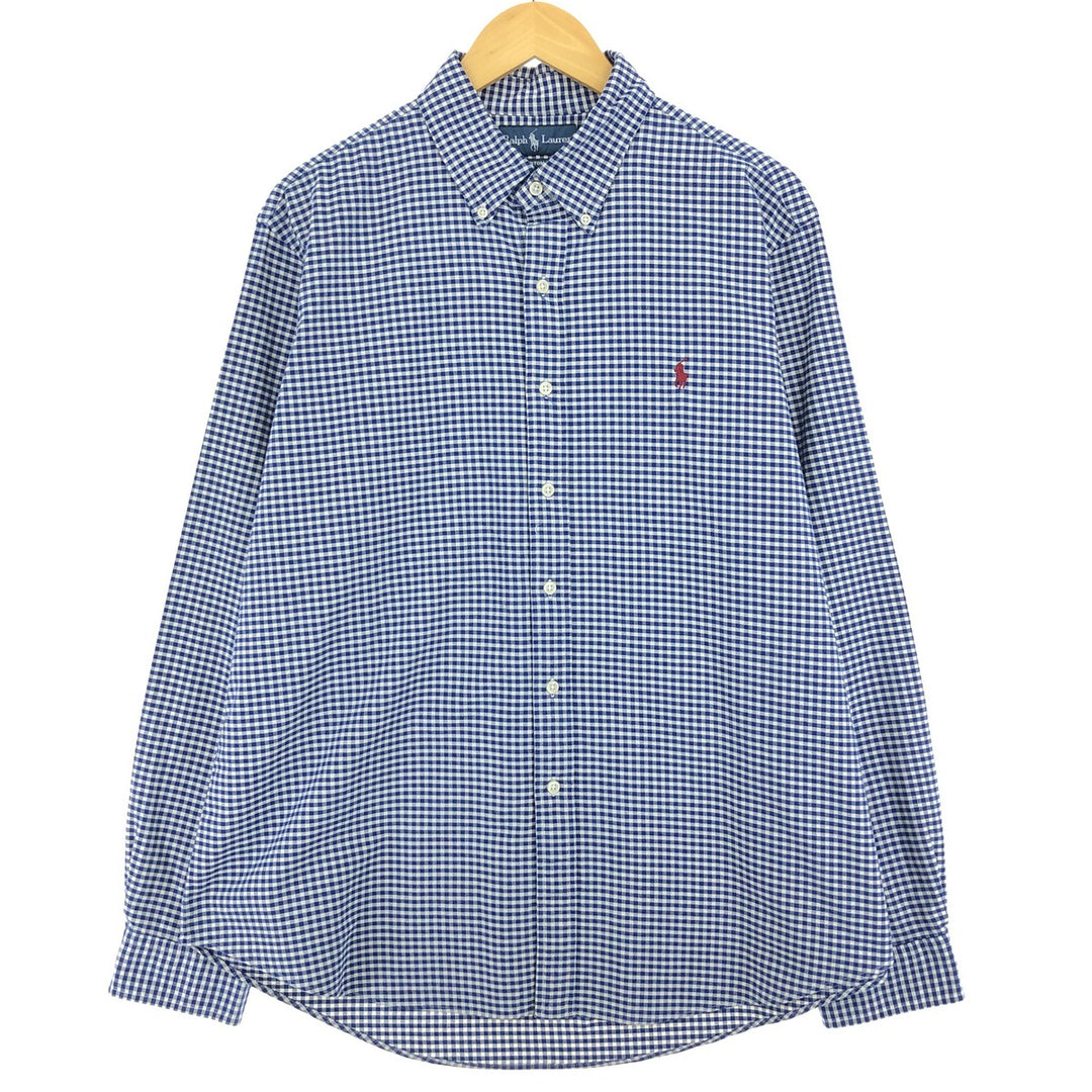 Ralph Lauren CUSTOM FIT Gingham Check Long Sleeve Button Down Check Shirt Men's XL / eaa473377