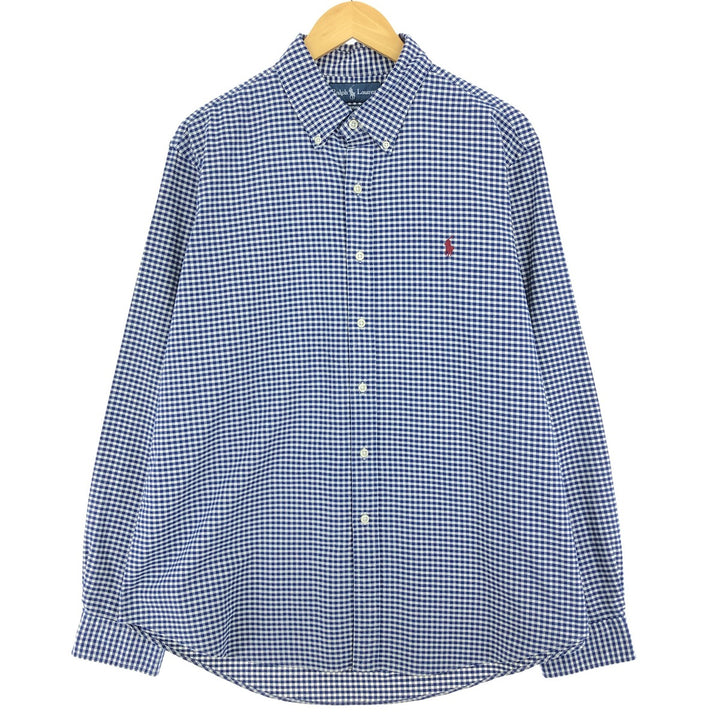 Ralph Lauren CUSTOM FIT Gingham Check Long Sleeve Button Down Check Shirt Men's XL / eaa473377