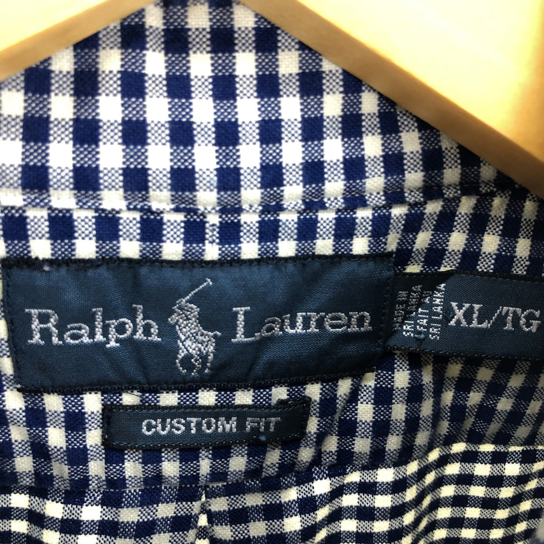 Ralph Lauren CUSTOM FIT Gingham Check Long Sleeve Button Down Check Shirt Men's XL / eaa473377