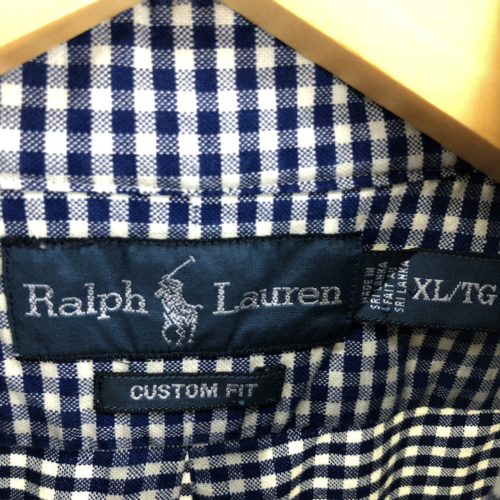 Ralph Lauren CUSTOM FIT Gingham Check Long Sleeve Button Down Check Shirt Men's XL / eaa473377
