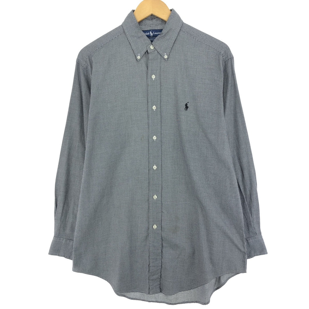 Ralph Lauren YARMOUTH Houndstooth Pattern Long Sleeve Button Down Shirt Men's M Size / eaa473381