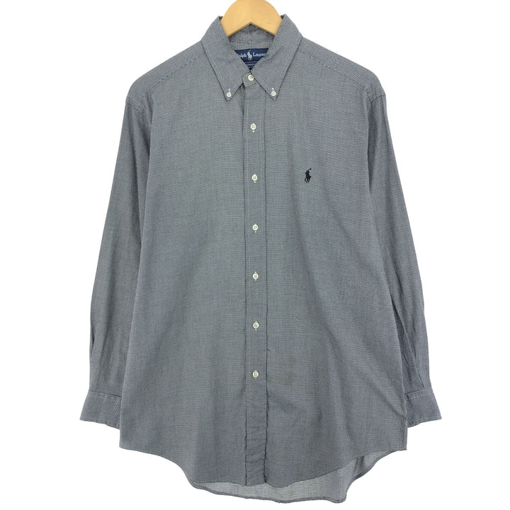 Ralph Lauren YARMOUTH Houndstooth Pattern Long Sleeve Button Down Shirt Men's M Size / eaa473381