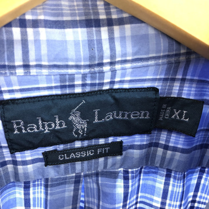 Ralph Lauren Classic Fit Long Sleeve Button Down Check Shirt Men's XL / eaa473383
