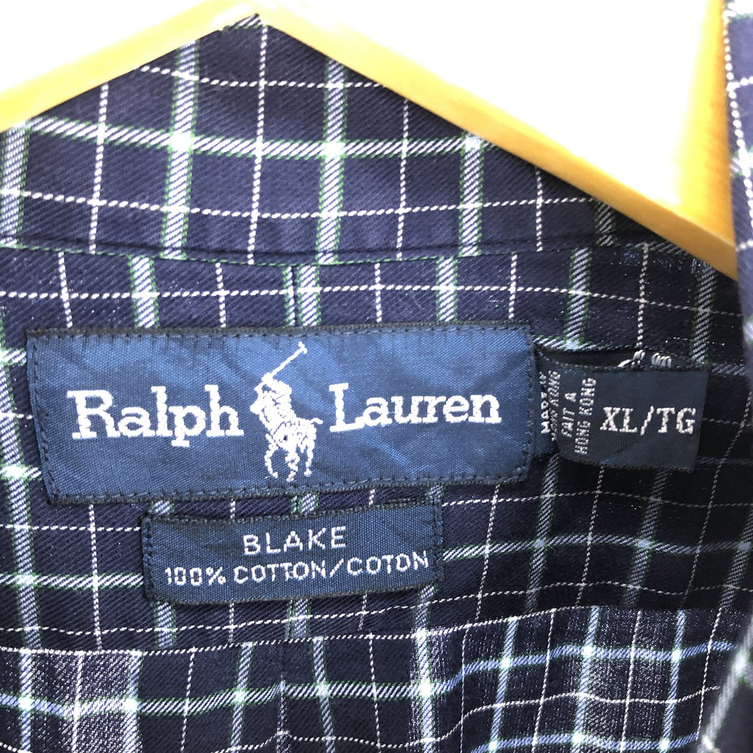 Ralph Lauren BLAKE long sleeve button down check shirt men's XL equivalent /eaa473387