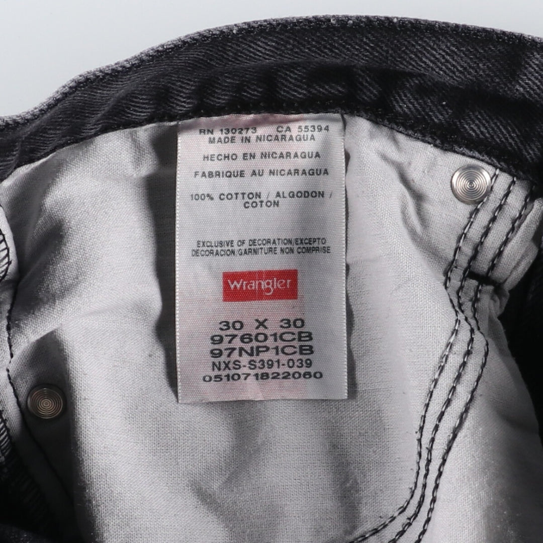 Wrangler Black Denim Straight Denim Pants Men's W31 equivalent / eaa473410