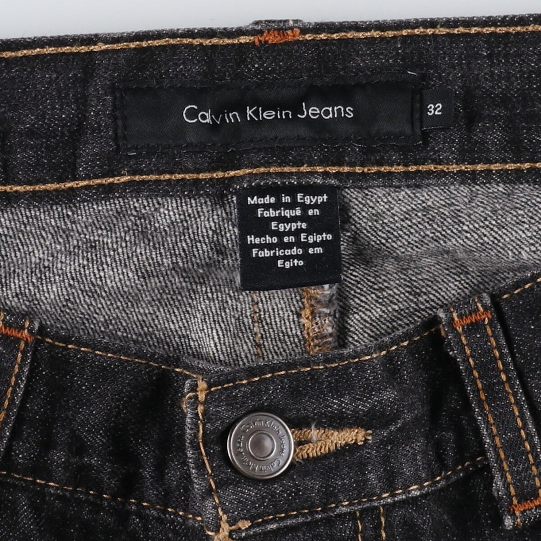 Calvin Klein JEANS Black denim straight denim pants for men, equivalent to W33 / eaa473413