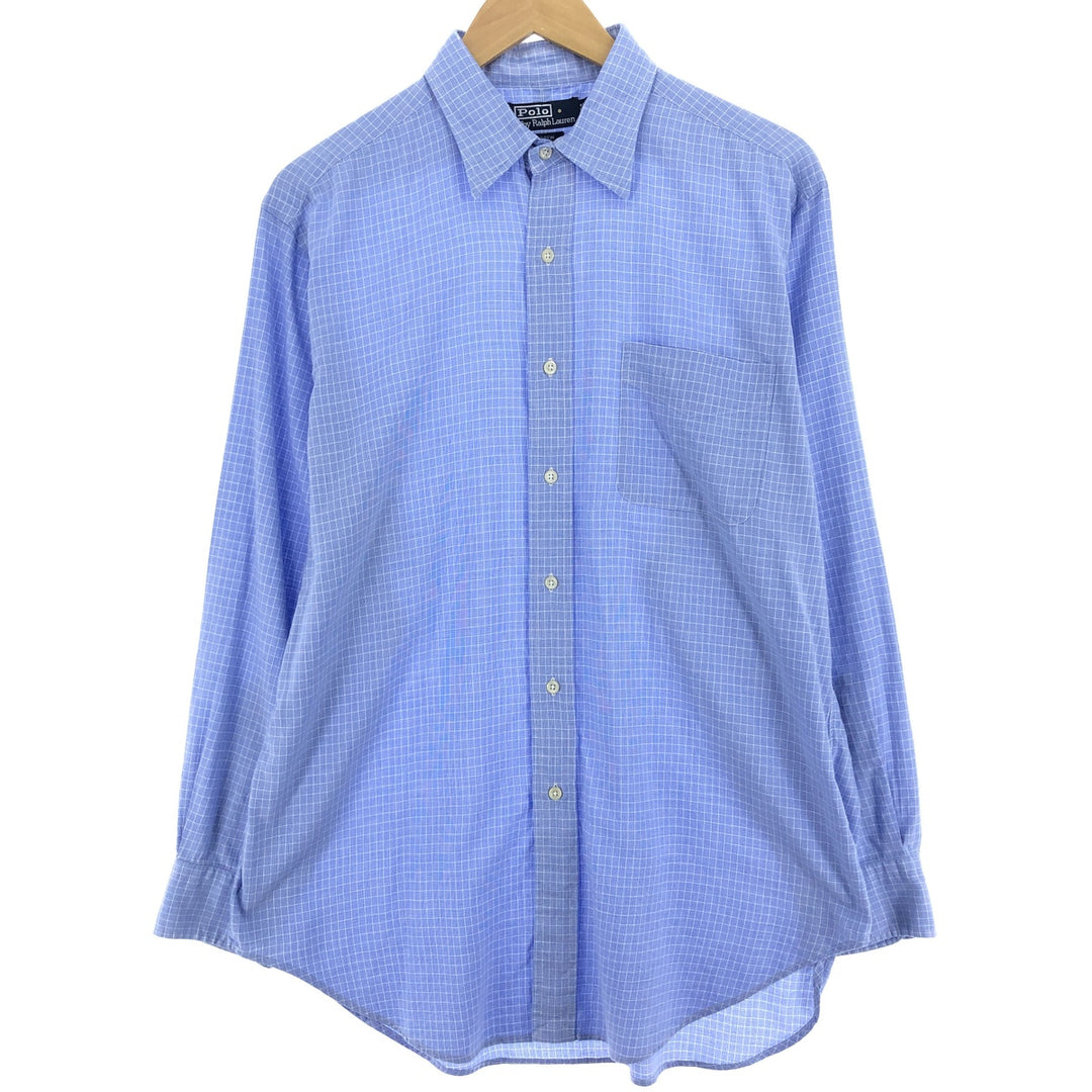 Ralph Lauren ANDREW Long Sleeve Cotton Check Shirt Men's L Size / eaa473526