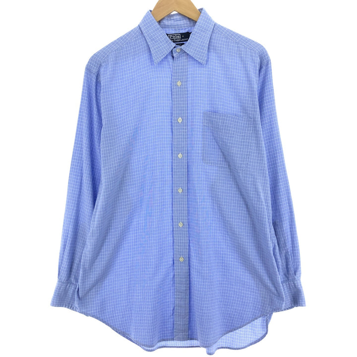 Ralph Lauren ANDREW Long Sleeve Cotton Check Shirt Men's L Size / eaa473526