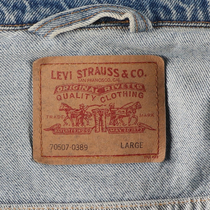 90'S Levi's 70507-0219 denim jacket, denim jacket, made in USA, men's size L, vintage /eaa473542