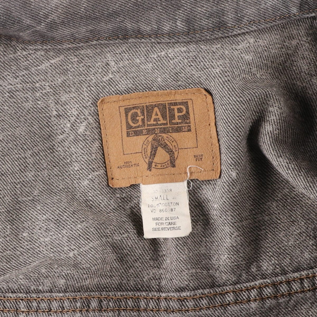 90'S GAP DENIM Old GAP Black Denim Jacket G-Jean Made in USA Men's S Size Vintage /eaa473544