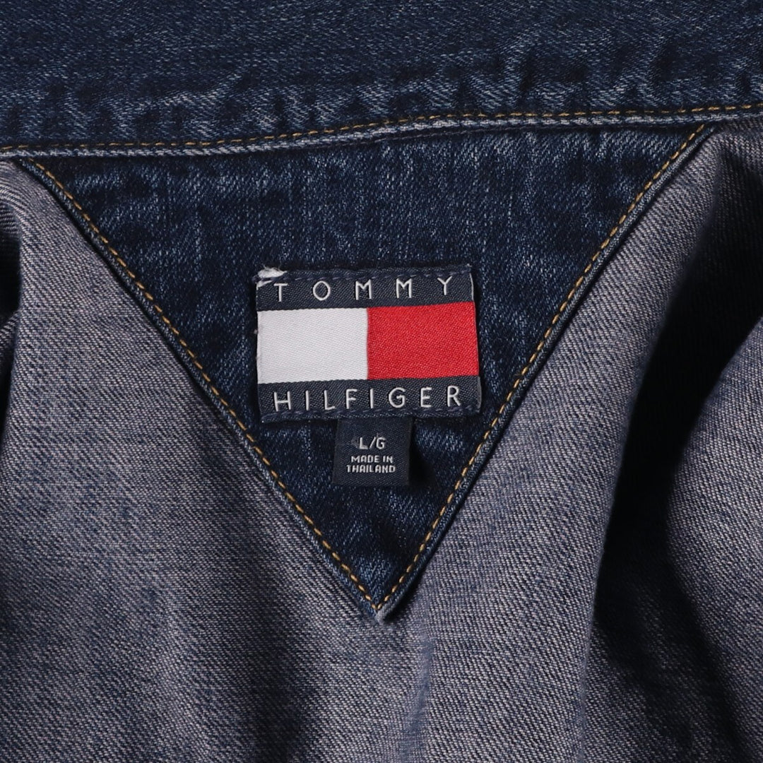 90'S Tommy Hilfiger denim jacket, denim jacket, men's size L, vintage / eaa473545