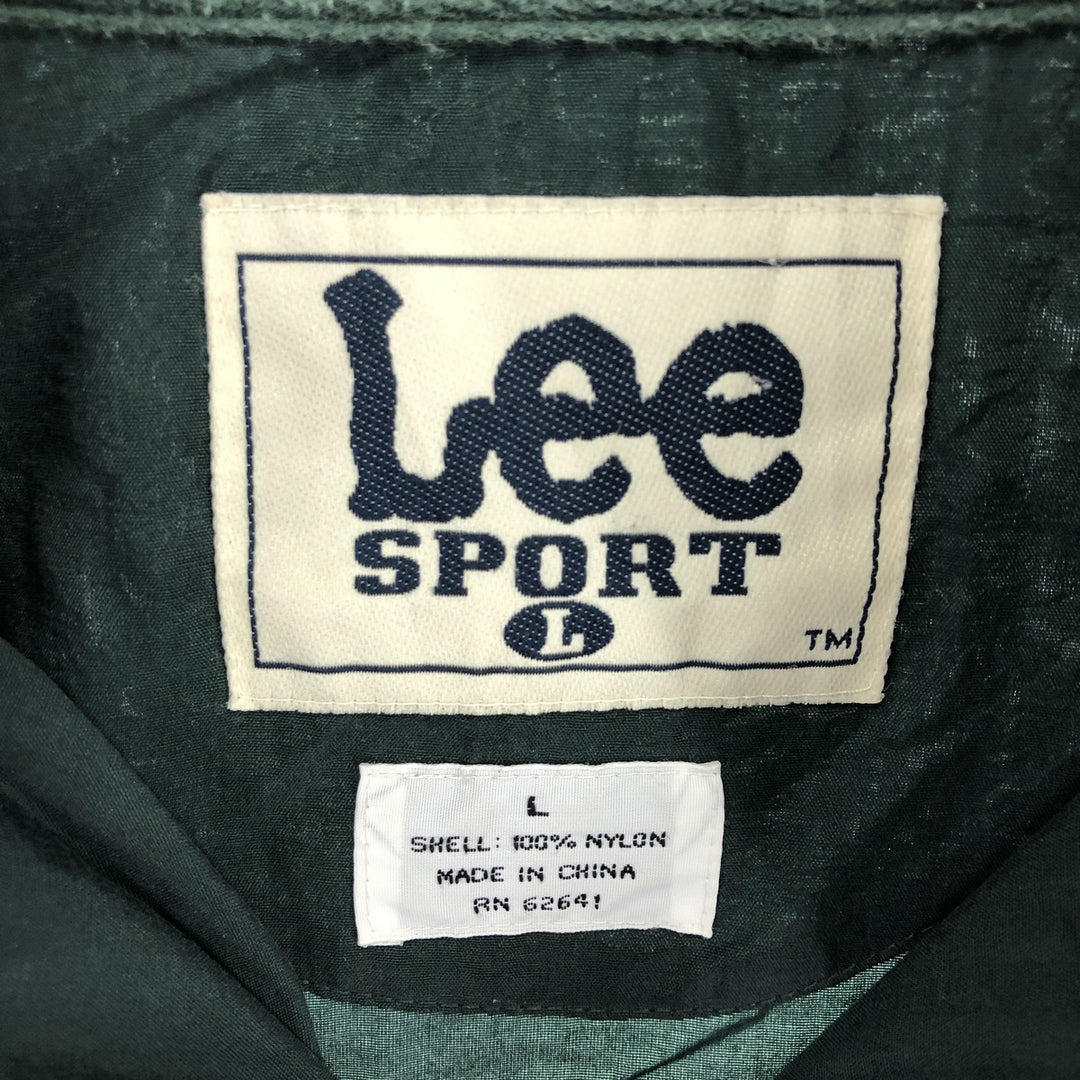 90'S Lee SPORT NFL GREEN BAY PACKERS Half-Zip Nylon Pullover Men's L Size / eaa473557