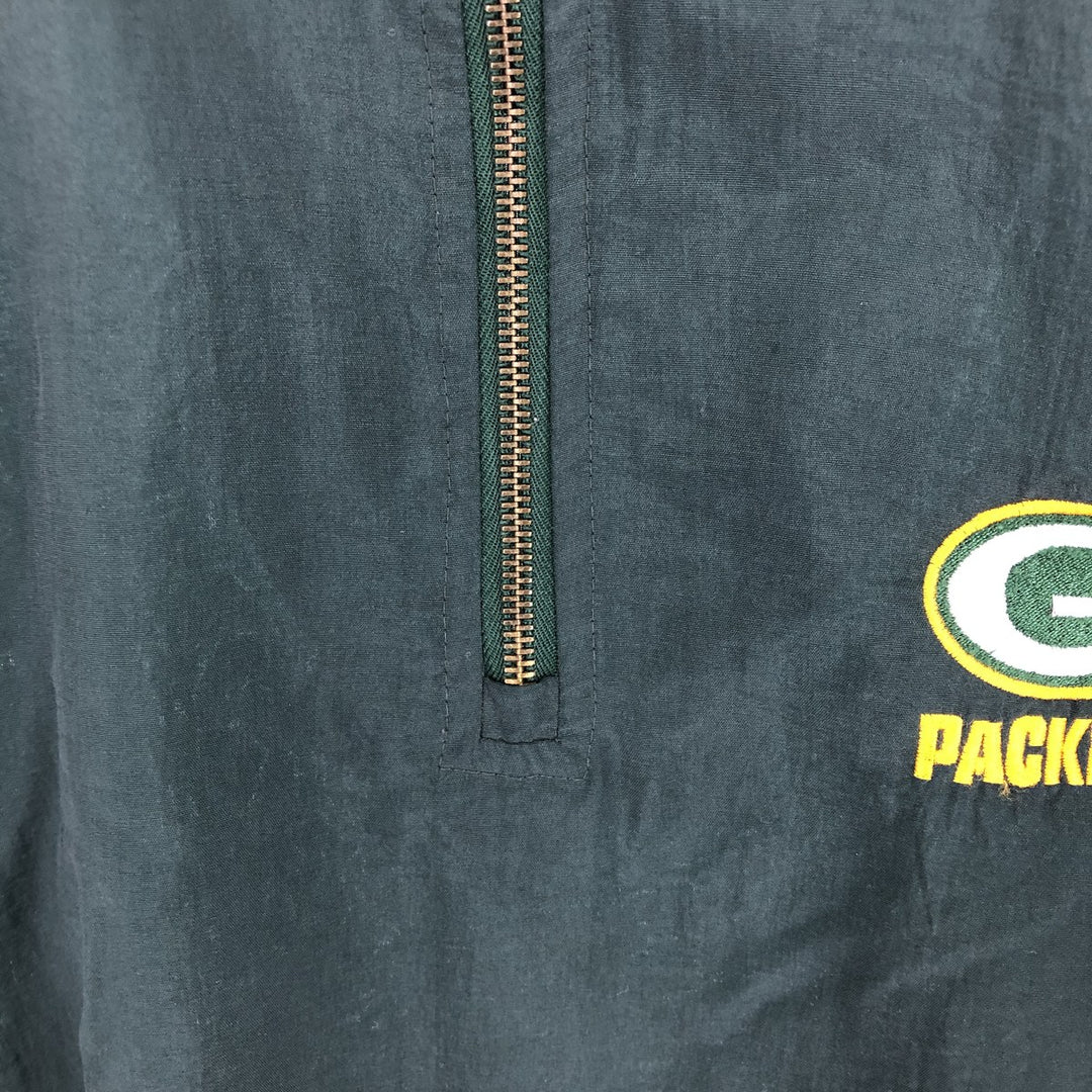 90'S Lee SPORT NFL GREEN BAY PACKERS Half-Zip Nylon Pullover Men's L Size / eaa473557