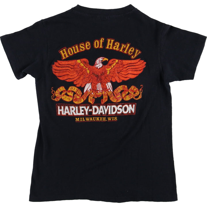 70'S Harley Davidson Haynes Triangle Tag Motorcycle Bike T-Shirt Made in USA Women's S Size Vintage /eaa473700