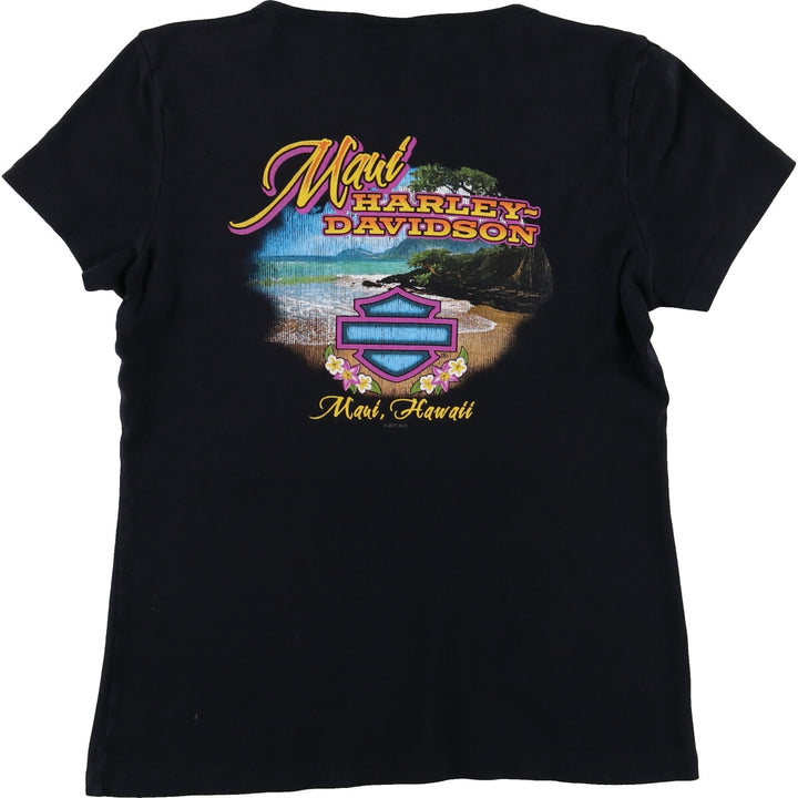 Harley-Davidson Boat Neck Motorcycle Bike T-Shirt Women's Size L / eaa473720