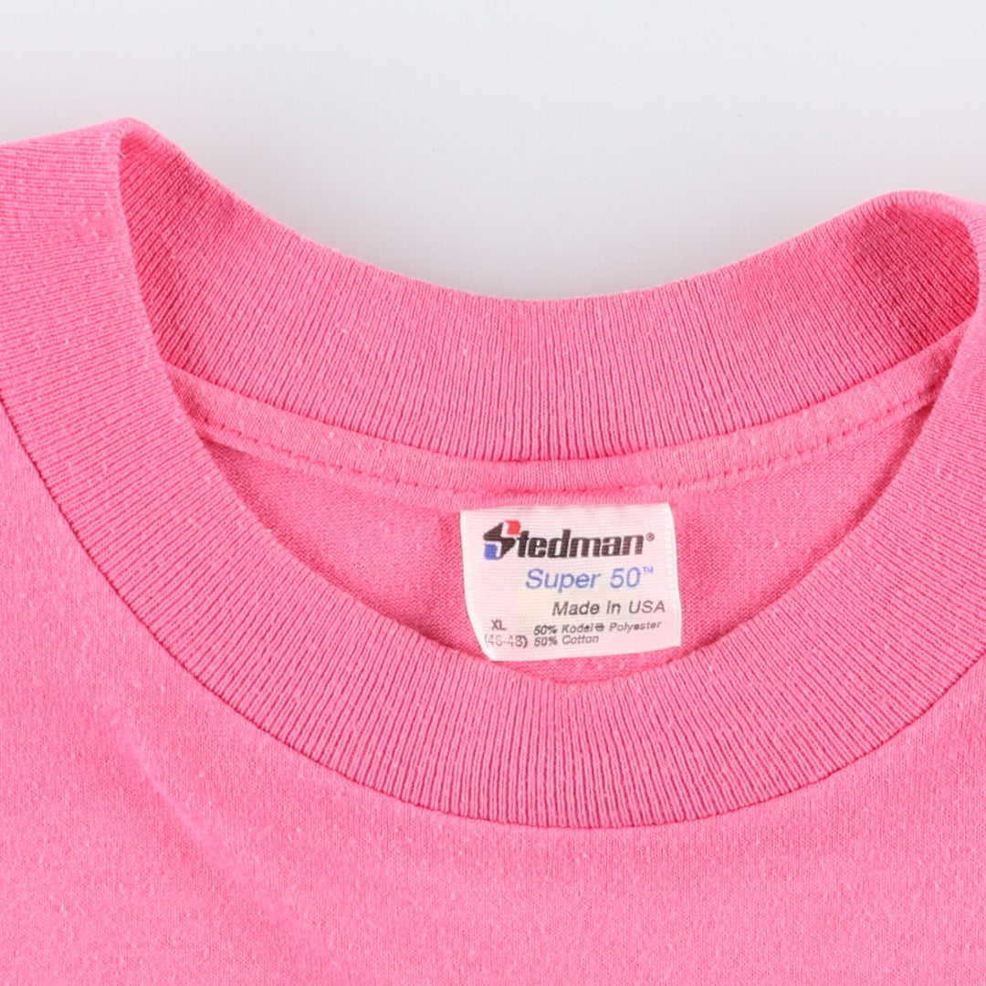 80's STEDMAN Super 50 message printed T-shirt made in USA, men's XL size, vintage /eaa473728