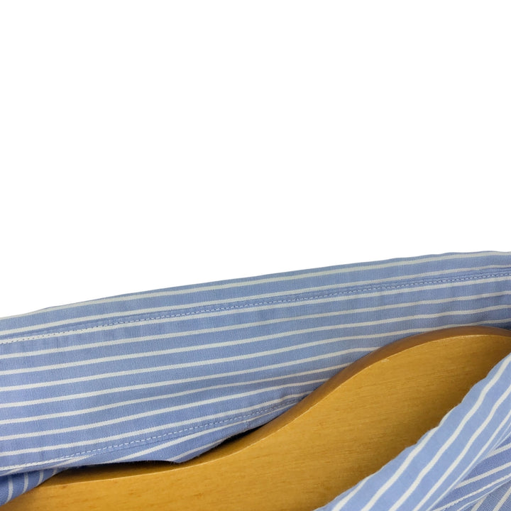 Ralph Lauren YARMOUTH Long Sleeve Button-Down Striped Shirt, Men's XL cotton blue type Vintage Second Hand
