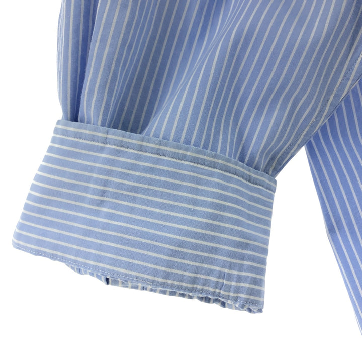 Ralph Lauren YARMOUTH Long Sleeve Button-Down Striped Shirt, Men's XL cotton blue type Vintage Second Hand
