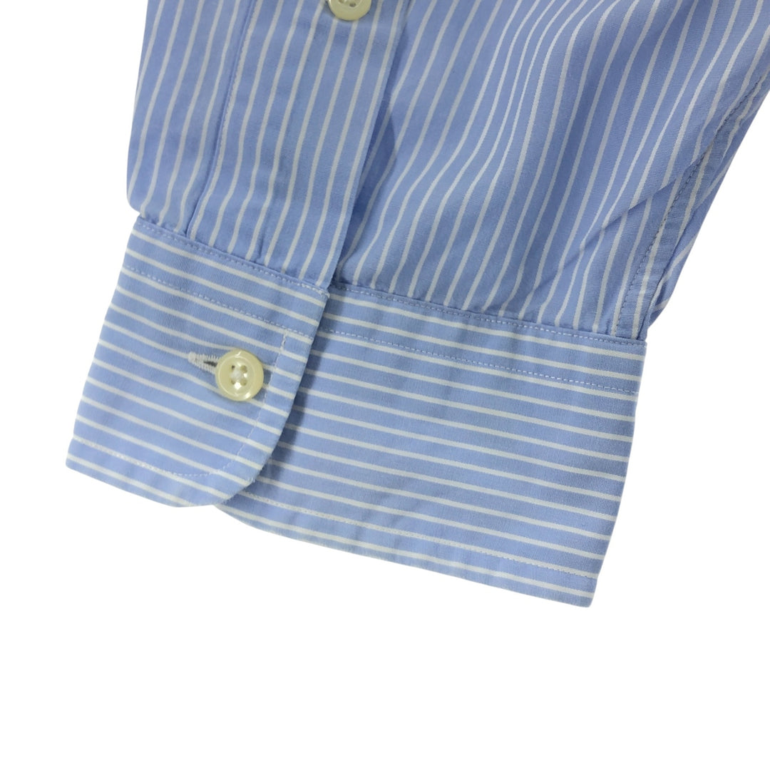 Ralph Lauren YARMOUTH Long Sleeve Button-Down Striped Shirt, Men's XL cotton blue type Vintage Second Hand