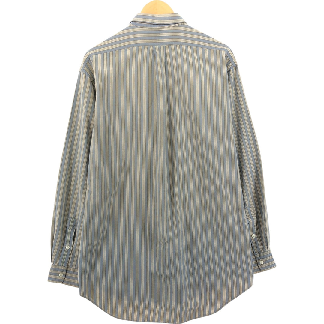 Ralph Lauren POLO by Ralph Lauren long sleeve cotton striped shirt, men's size M cotton yellow type Vintage Second Hand
