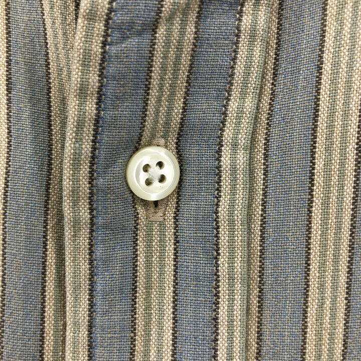 Ralph Lauren POLO by Ralph Lauren long sleeve cotton striped shirt, men's size M cotton yellow type Vintage Second Hand