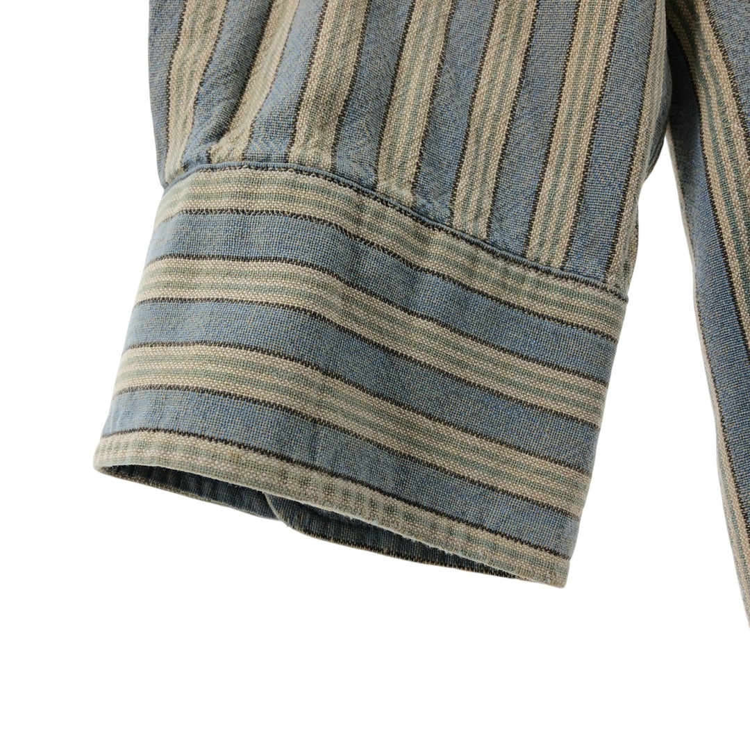 Ralph Lauren POLO by Ralph Lauren long sleeve cotton striped shirt, men's size M cotton yellow type Vintage Second Hand