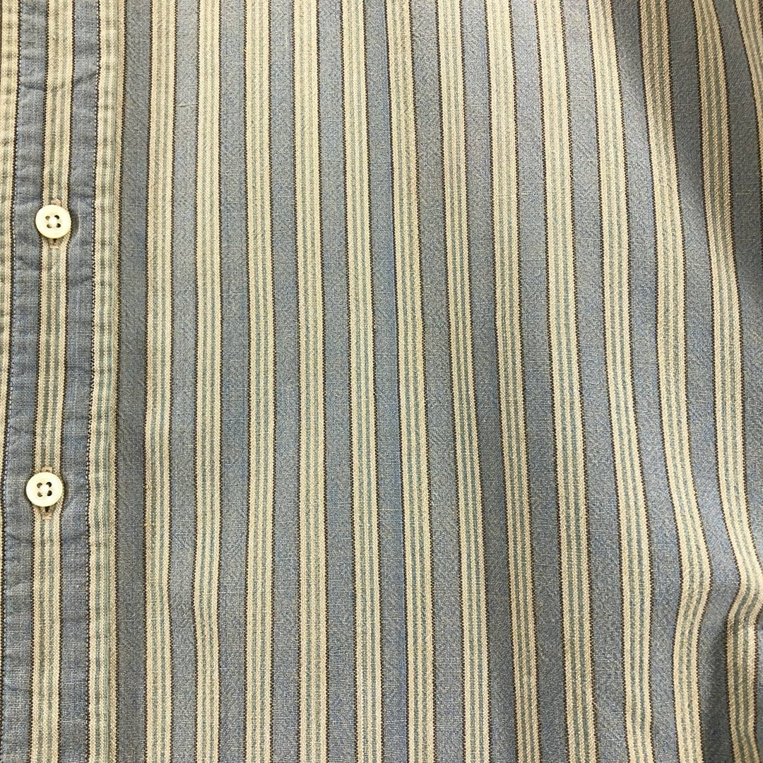 Ralph Lauren POLO by Ralph Lauren long sleeve cotton striped shirt, men's size M cotton yellow type Vintage Second Hand