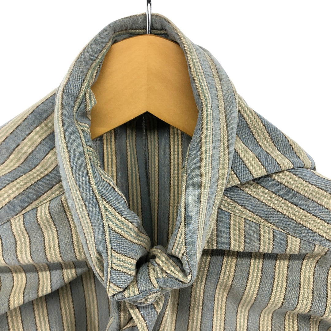 Ralph Lauren POLO by Ralph Lauren long sleeve cotton striped shirt, men's size M cotton yellow type Vintage Second Hand