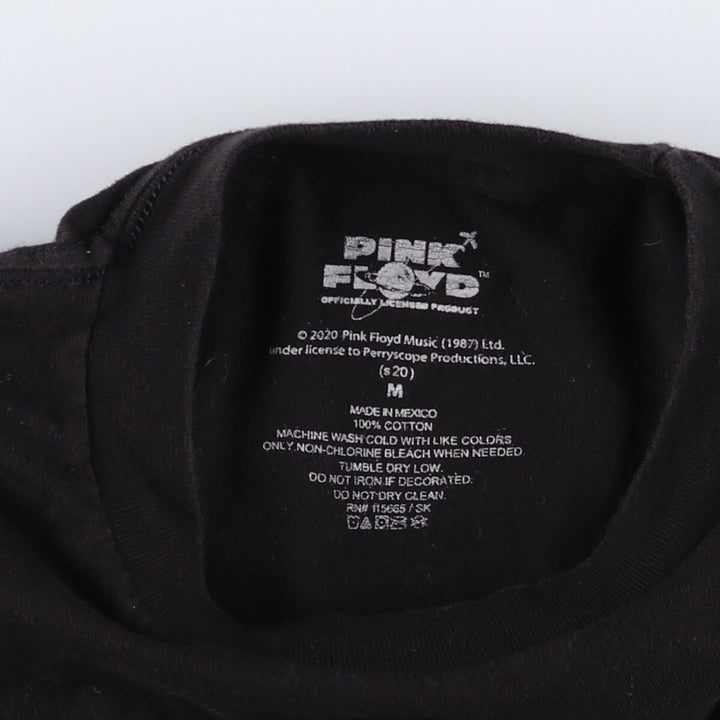PINK FLOYD Pink Floyd Band T-shirt Band T Men's M size cotton black type Vintage Second Hand