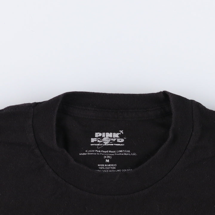 PINK FLOYD Pink Floyd Band T-shirt Band T Men's M size cotton black type Vintage Second Hand