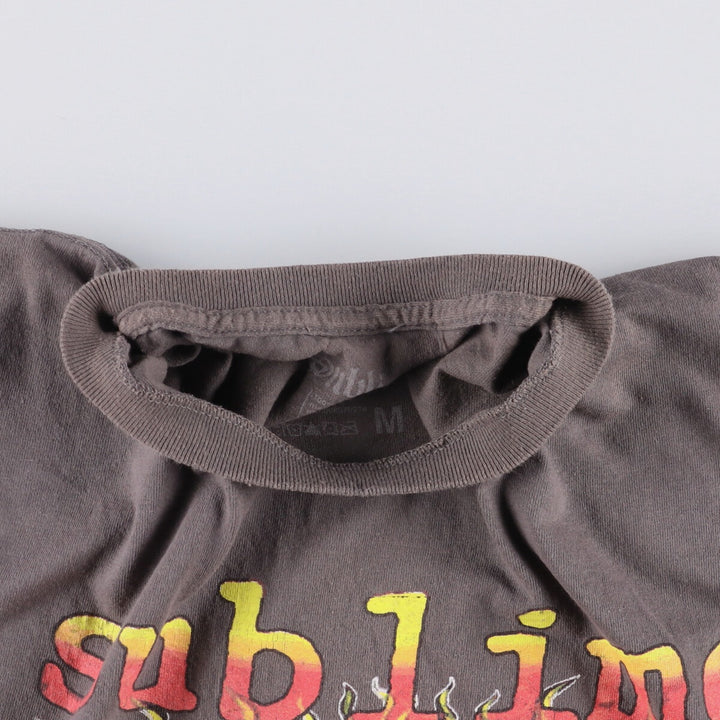 SUBLIME Band T-shirt, Men's M size cotton Khaki type beige Vintage Second Hand