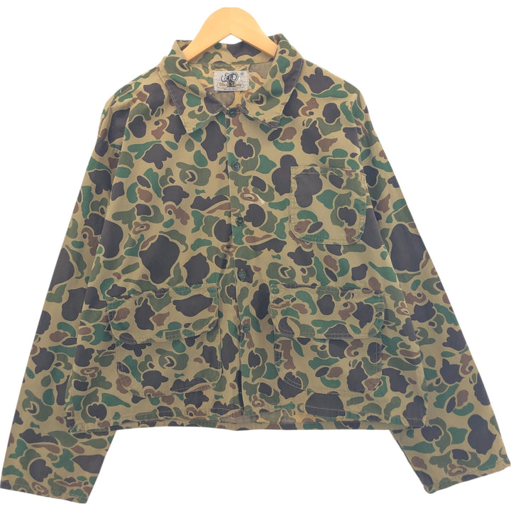 Vintage 70'S BLACK SHEEP Camouflage Pattern Duck Hunter Camo Hunting Shirt Jacket Men's XL unknown Khaki type Vintage Second Hand
