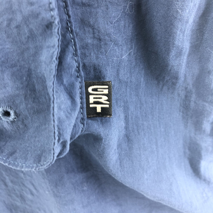 90s-00'S Columbia Long Sleeve Fishing Shirt Roll-Up Shirt Men's L Size Vintage Nylon navy blue type Vintage Second Hand