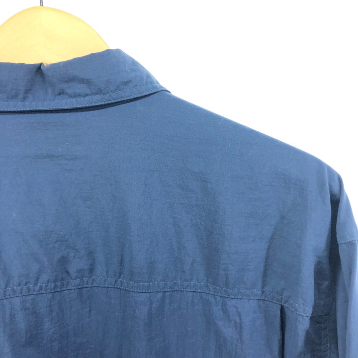 90s-00'S Columbia Long Sleeve Fishing Shirt Roll-Up Shirt Men's L Size Vintage Nylon navy blue type Vintage Second Hand