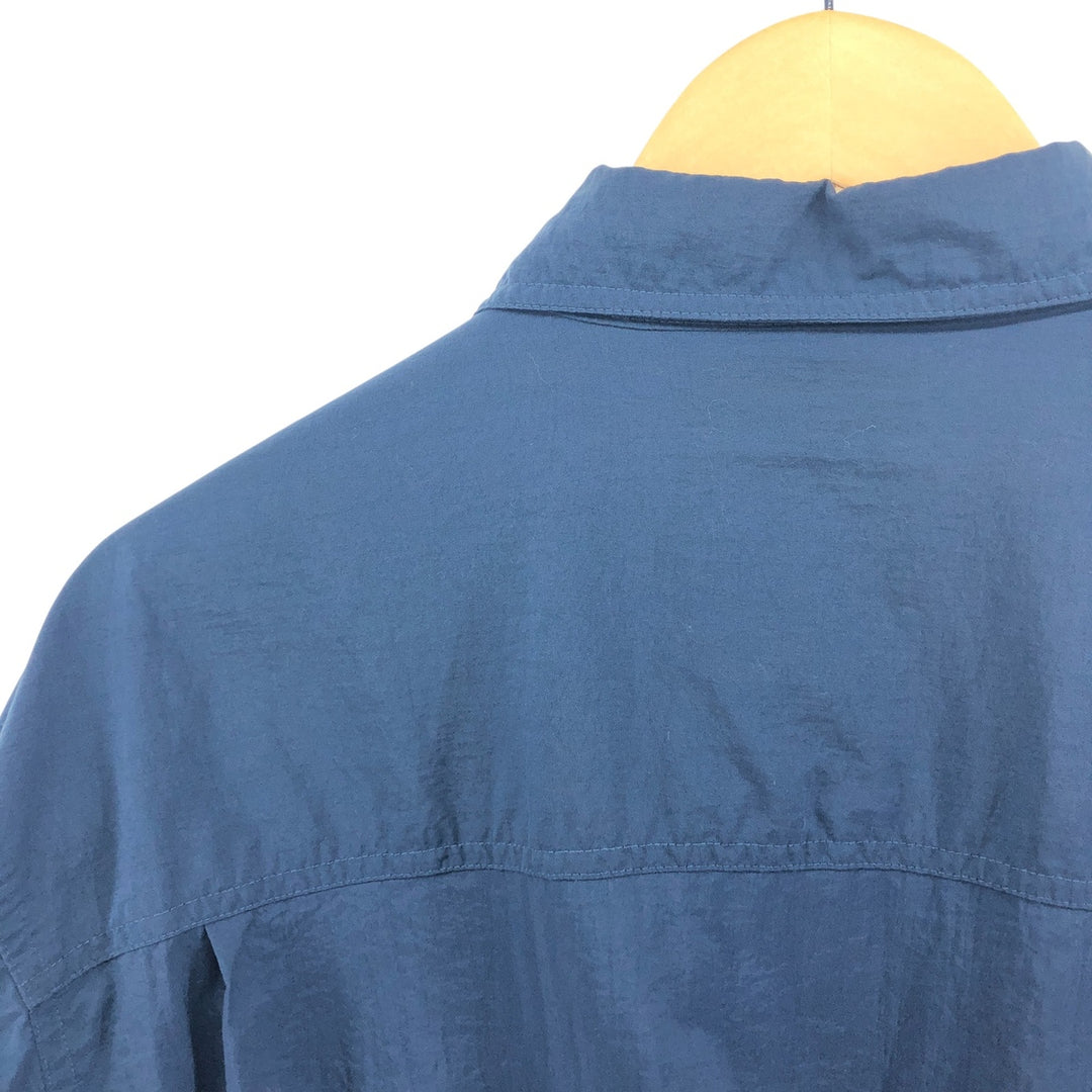 90s-00'S Columbia Long Sleeve Fishing Shirt Roll-Up Shirt Men's L Size Vintage Nylon navy blue type Vintage Second Hand