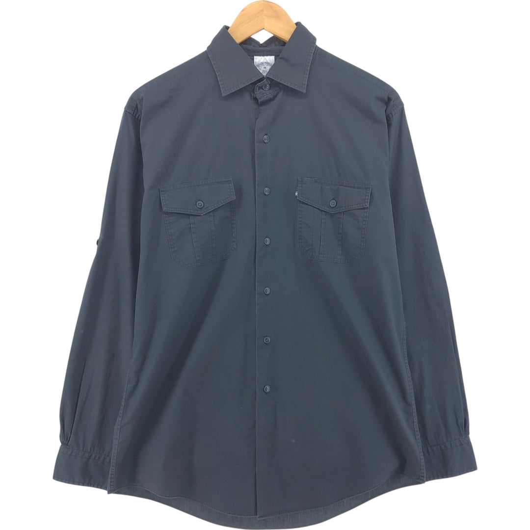 Brooks Brothers 346 SLIM FIT long sleeve cotton shirt, men's size M cotton black type Vintage Second Hand