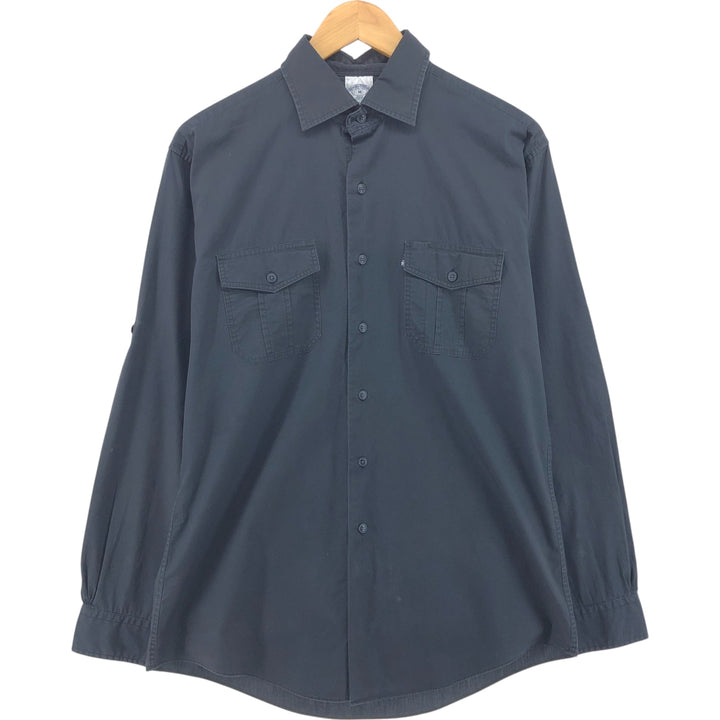 Brooks Brothers 346 SLIM FIT long sleeve cotton shirt, men's size M cotton black type Vintage Second Hand