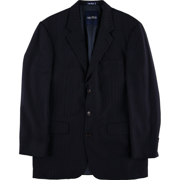 90'S NAUTICA Stripe Pattern Wool Tailored Jacket Men's Size L Vintage / eaa473850