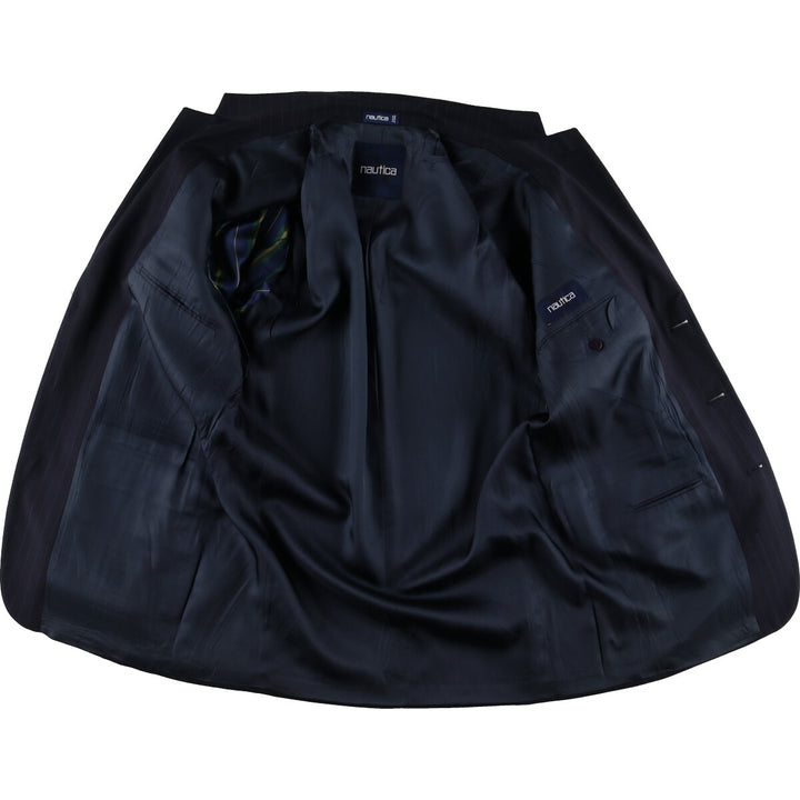 90'S NAUTICA Stripe Pattern Wool Tailored Jacket Men's Size L Vintage / eaa473850