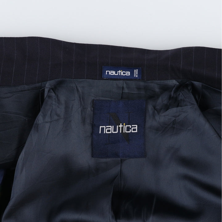 90'S NAUTICA Stripe Pattern Wool Tailored Jacket Men's Size L Vintage / eaa473850