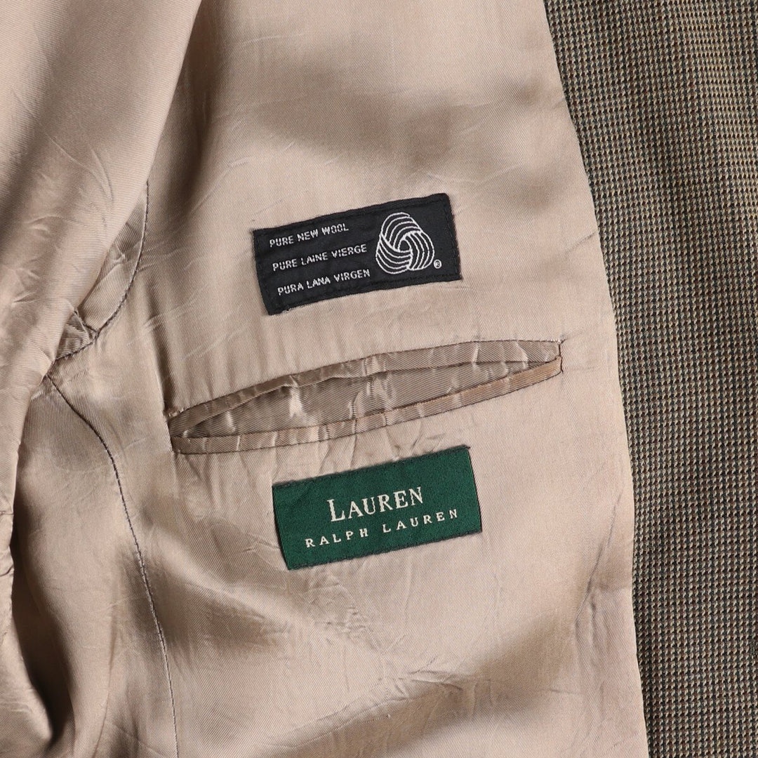 Ralph Lauren LAUREN Check Pattern Wool Tailored Jacket Made in Canada Men's L size / eaa473851