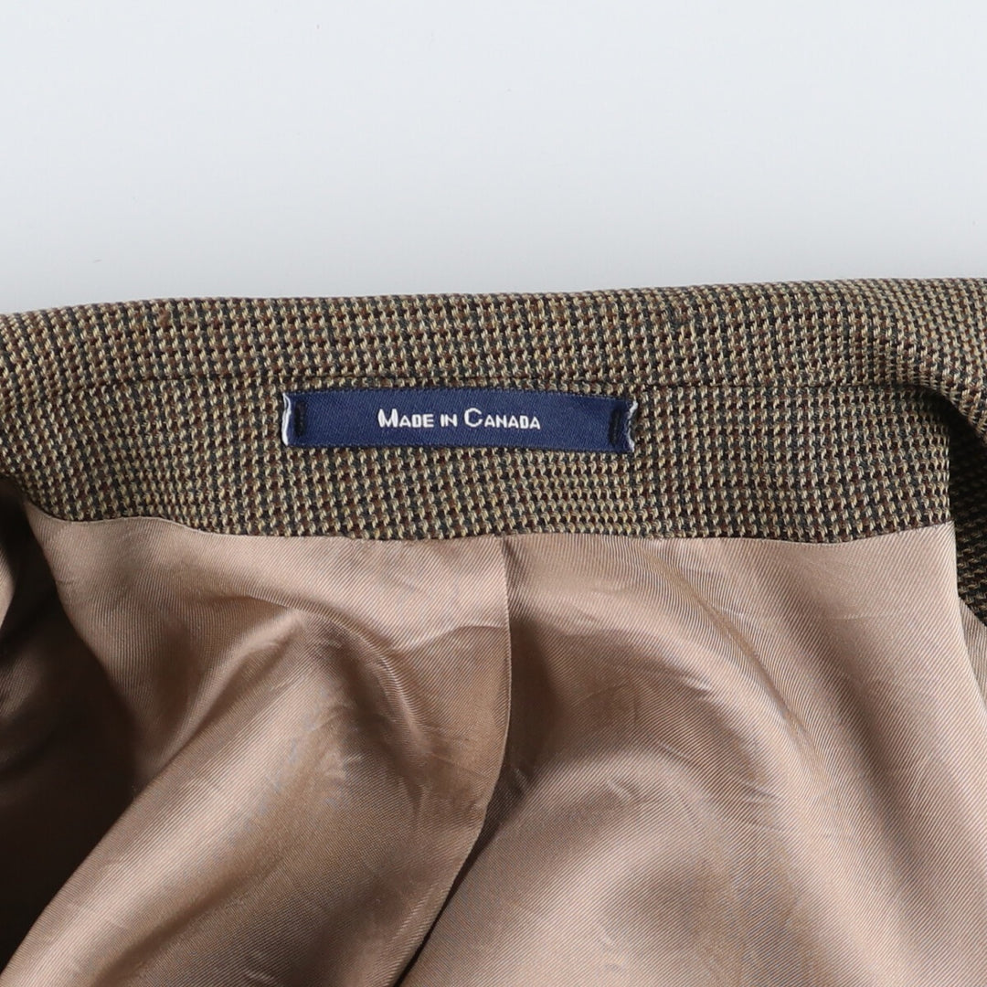 Ralph Lauren LAUREN Check Pattern Wool Tailored Jacket Made in Canada Men's L size / eaa473851
