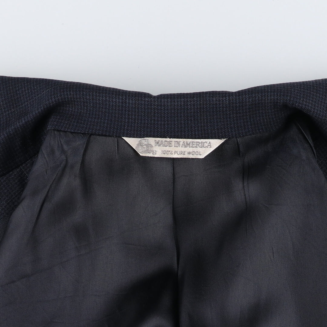 Burberry's Check Pattern Wool Tailored Jacket Made in USA Men's M size / eaa473857